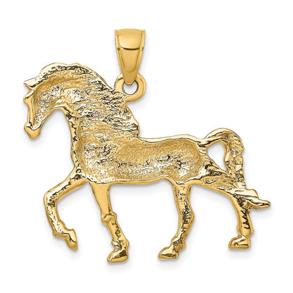 10K Yellow Gold 10K 2-D Horse Walking Charm