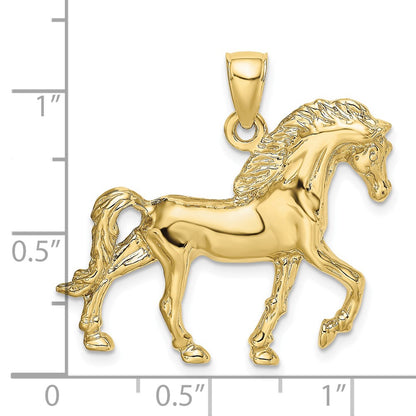 10K Yellow Gold 10K 2-D Horse Walking Charm