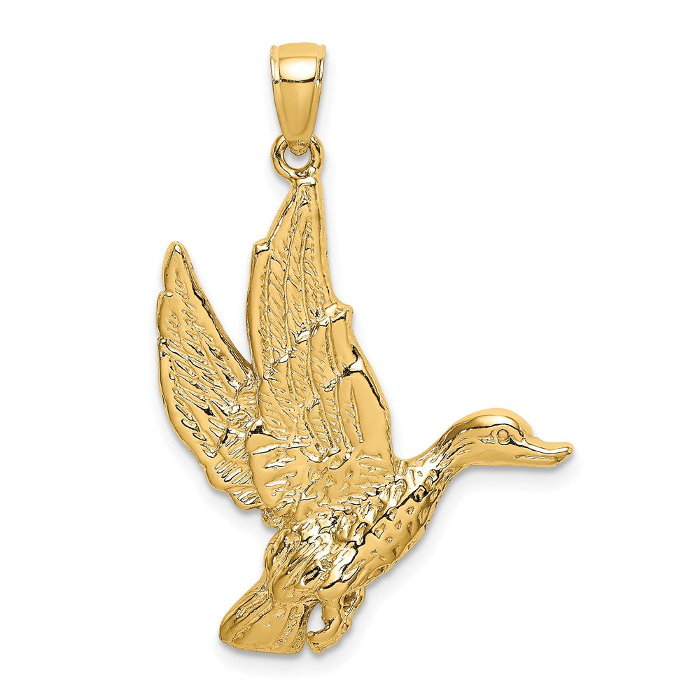 10K Yellow Gold 10K Flying Mallard Duck Charm
