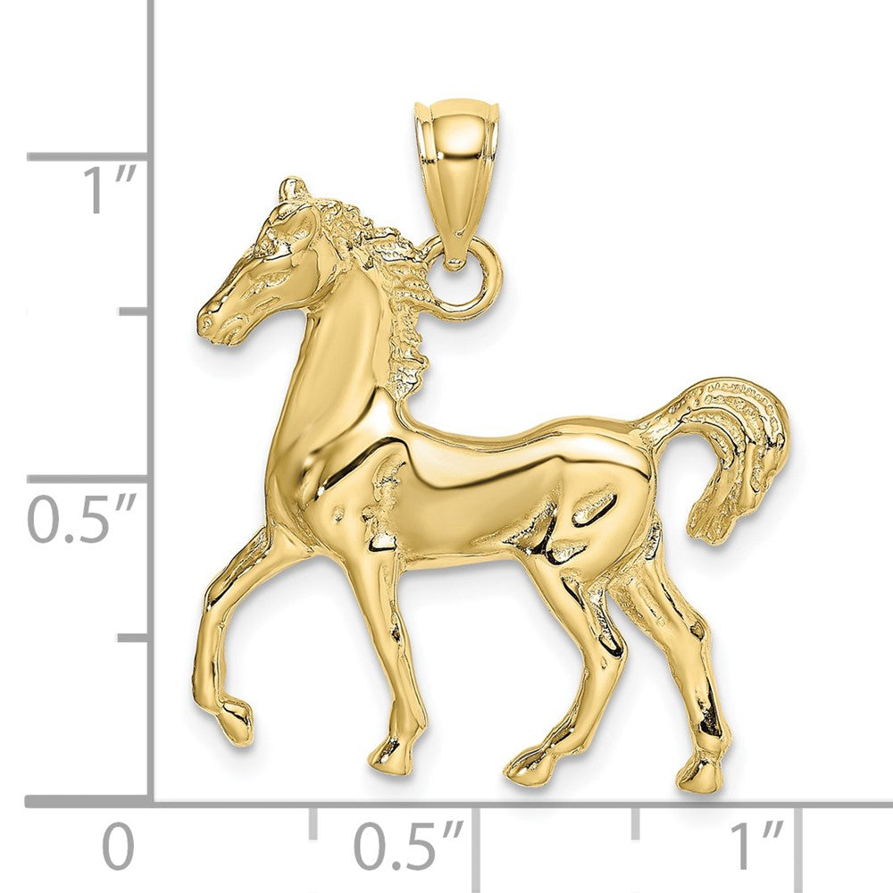 10K Yellow Gold 10K 2-D Polished Horse Charm