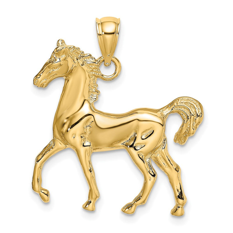 10K Yellow Gold 10K 2-D Polished Horse Charm