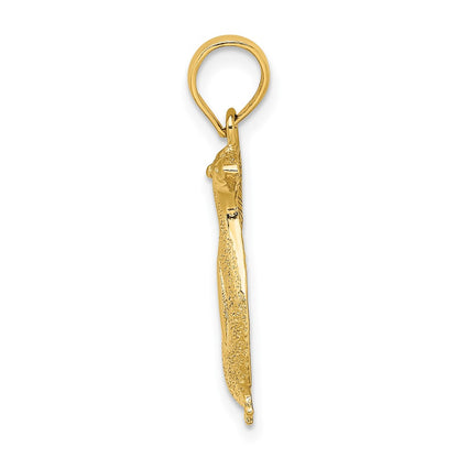 10K Yellow Gold 10K 2-D Polished And Engraved Penguin Charm