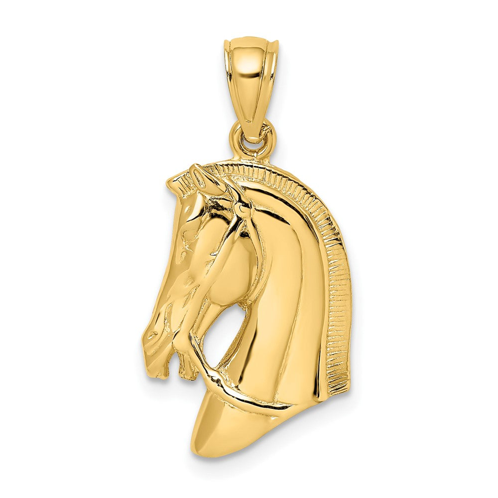 10K Yellow Gold 10K Horse Head W/Short Mane Charm
