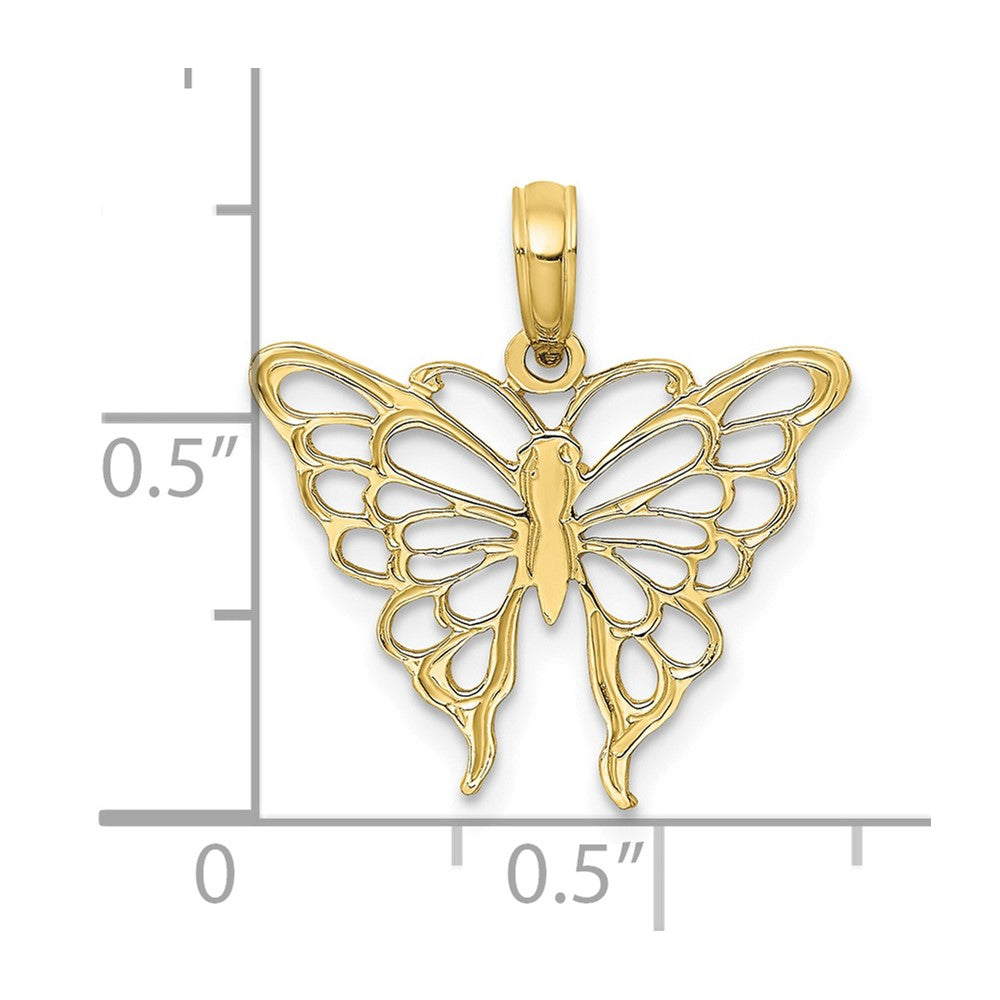 10K Yellow Gold 10K Butterfly Charm