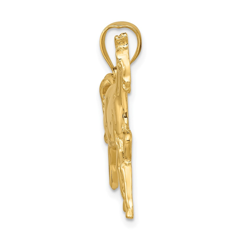10K Yellow Gold 10K 2-D Polished Horse Charm