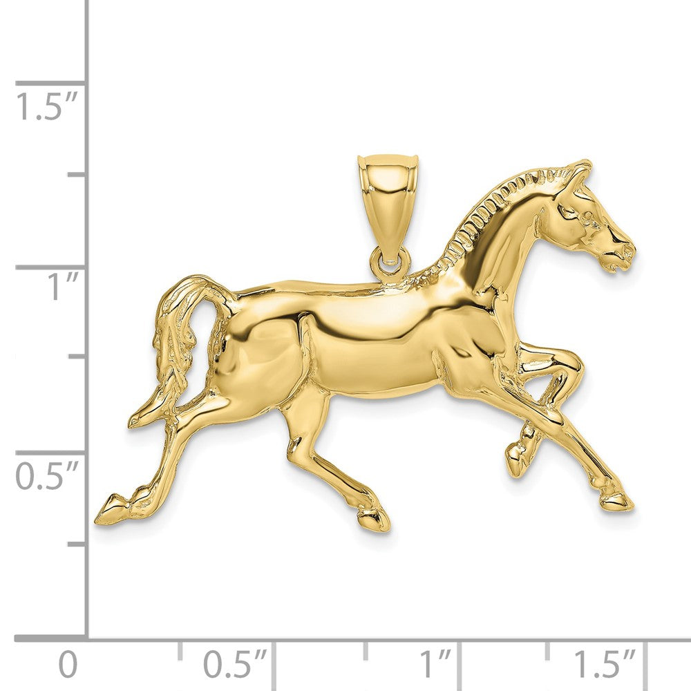 10K Yellow Gold 10K 2-D Polished Horse Charm