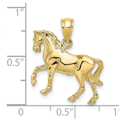 10K Yellow Gold 10K 3-D Horse Charm