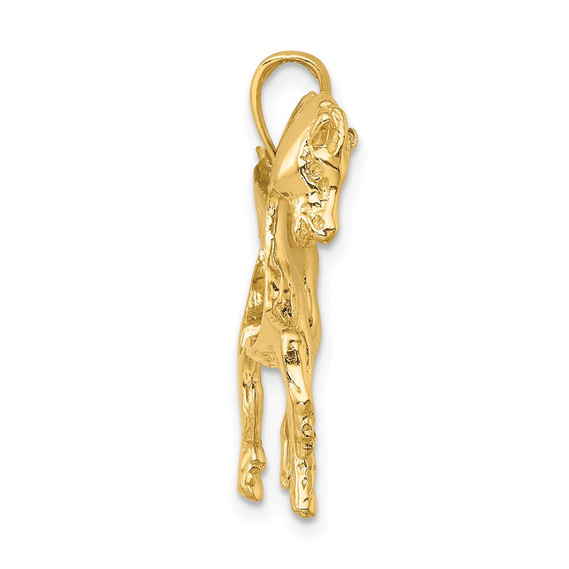 10K Yellow Gold 10K 2-D Horse Charm