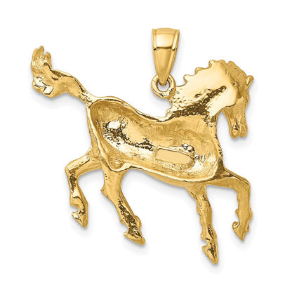 10K Yellow Gold 10K 2-D Horse Charm