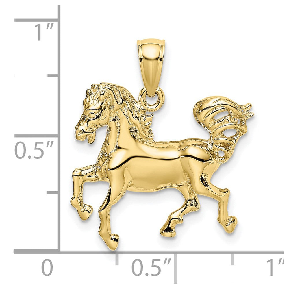10K Yellow Gold 10K 2-D Horse Charm