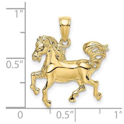 10K Yellow Gold 10K 2-D Horse Charm