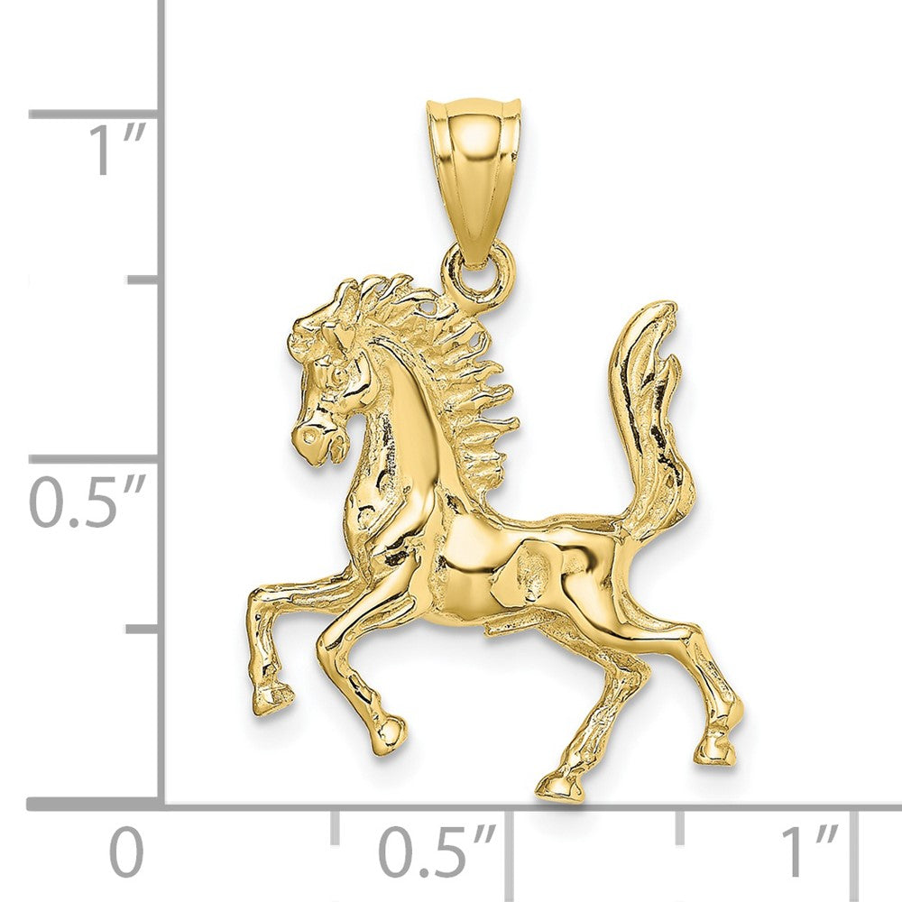 10K Yellow Gold 10K 3-D Horse Charm