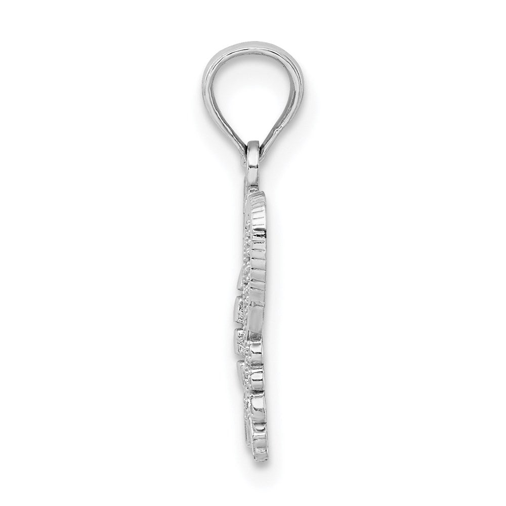 10K White Gold 10K Polished Butterfly Charm