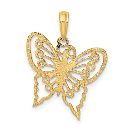 10K Yellow Gold 10K Cut-Out Butterfly Charm