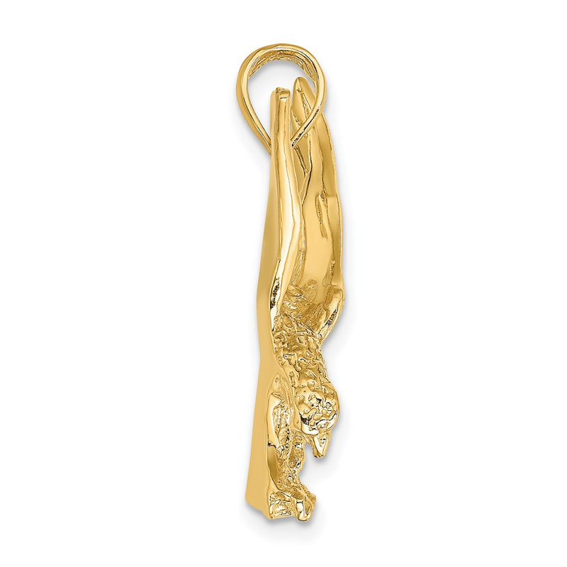 10K Yellow Gold 10K Eagle Landing W/Wings Up Charm
