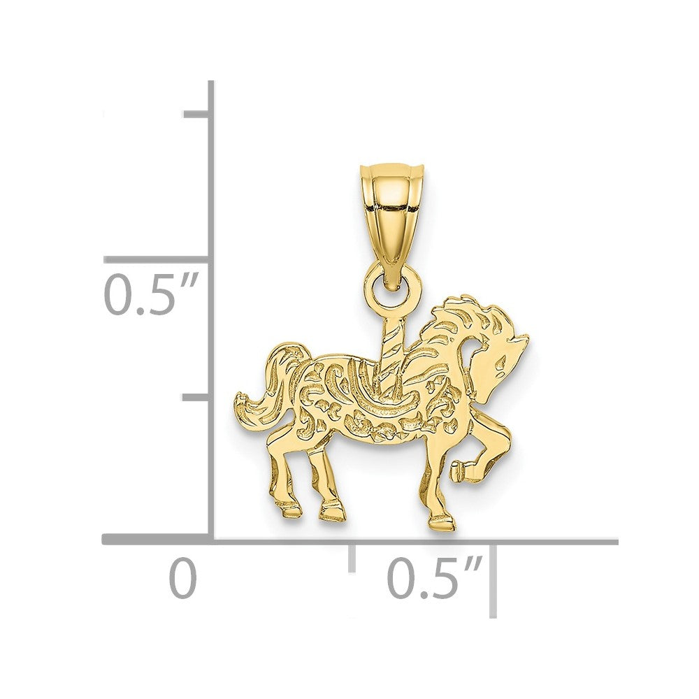 10K Yellow Gold 10K Carousel Horse Charm