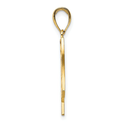10K Yellow Gold 10K W/ Enamel American Flag Charm