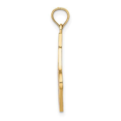 10K Yellow Gold 10K Enamel Ho Christmas Stocking Charm