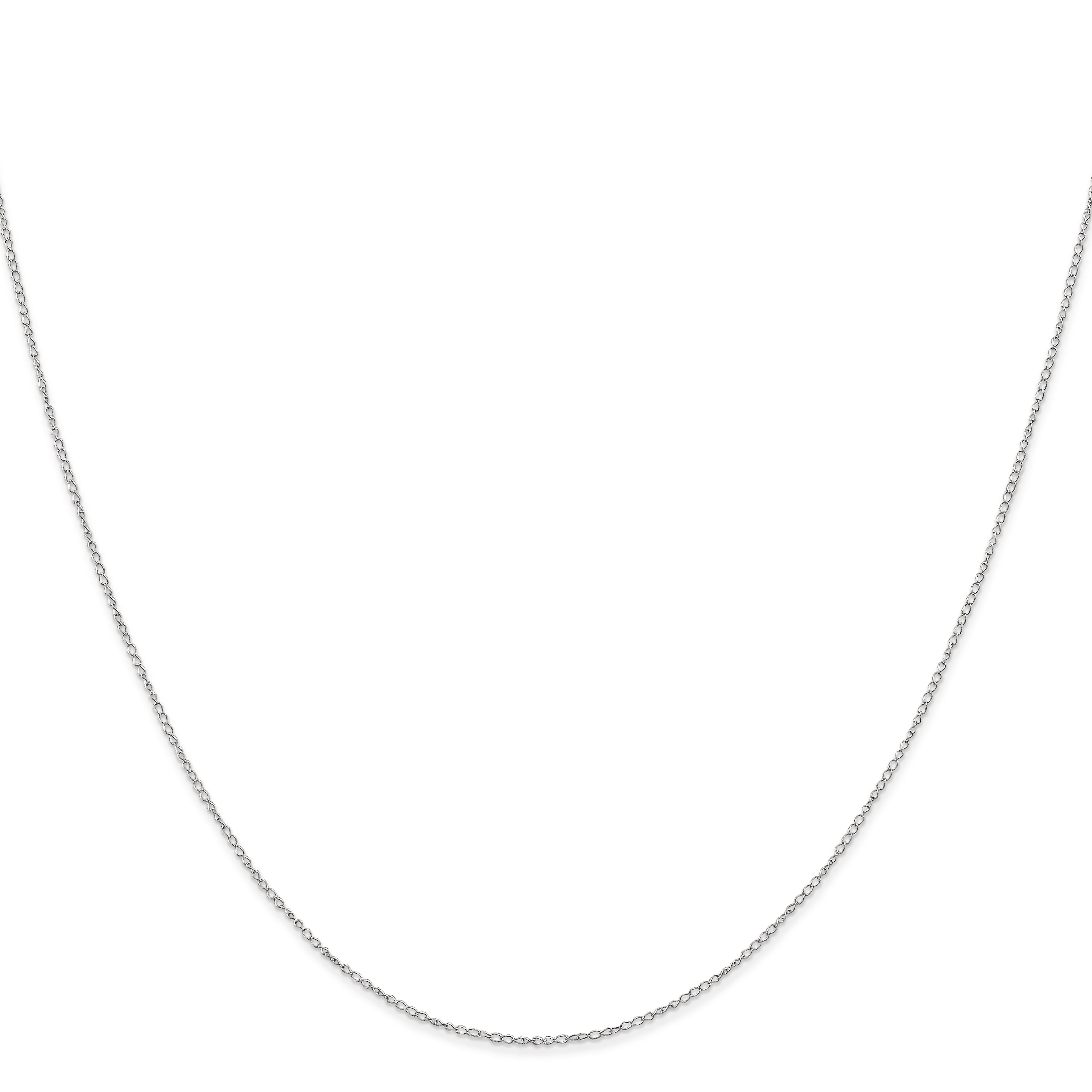 10K White Gold .42mm Carded Curb Chain
