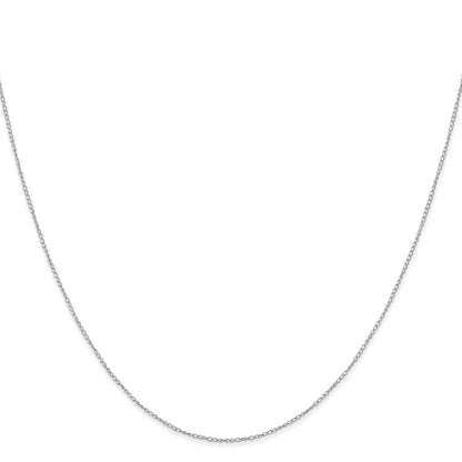 10K White Gold .42mm Carded Curb Chain