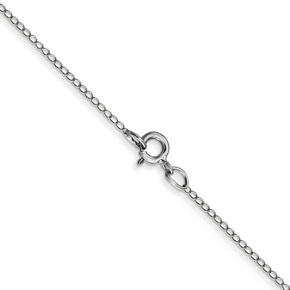10K White Gold .42mm Carded Curb Chain