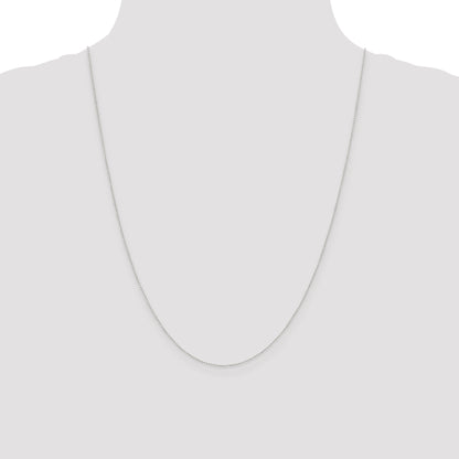 10K White Gold .42mm Carded Curb Chain