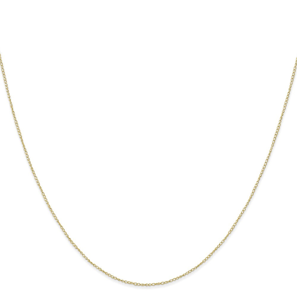 2 Inch 10K Yellow Gold .42mm Carded Curb Chain Necklace