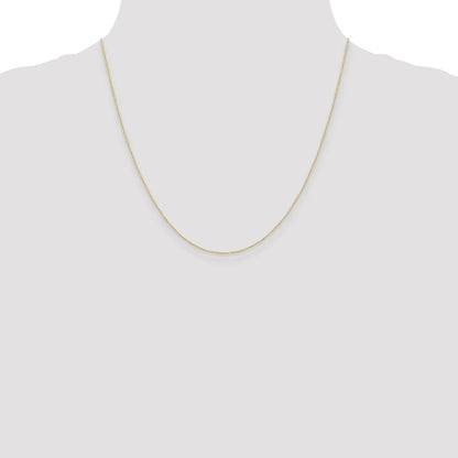 2 Inch 10K Yellow Gold .42mm Carded Curb Chain Necklace