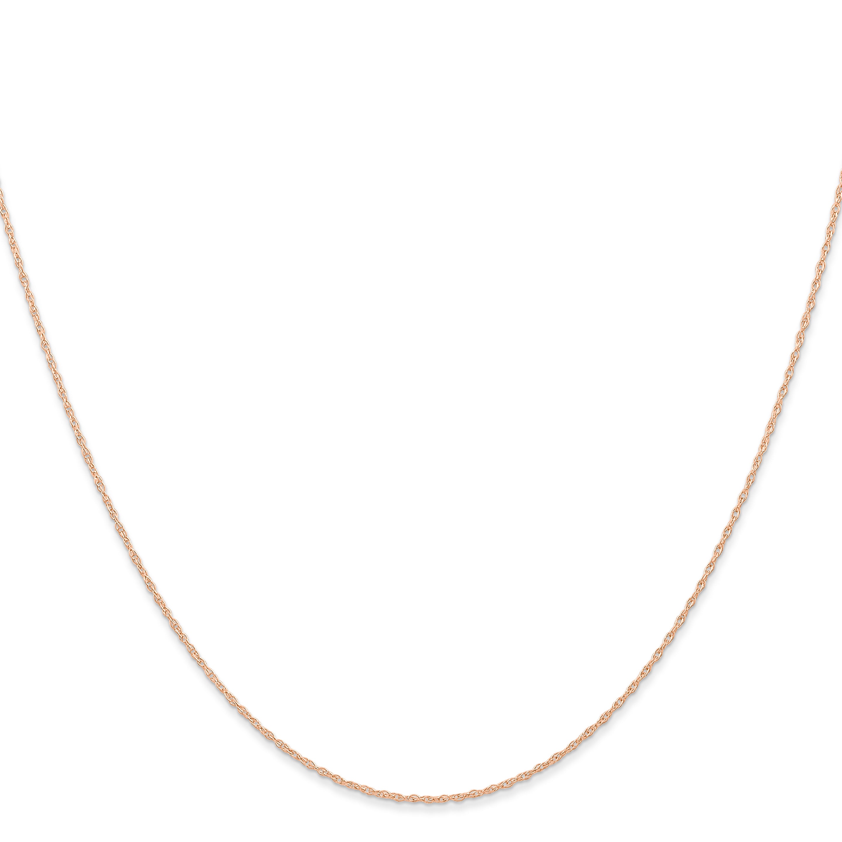 10K Rose Gold .6 mm Carded Cable Rope Chain