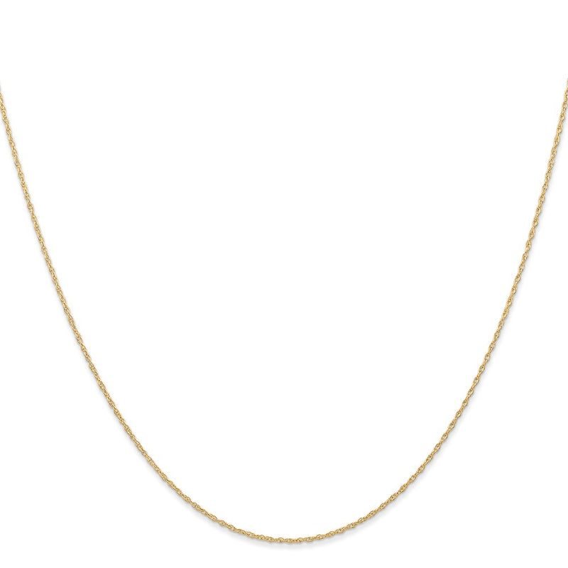 10K Yellow Gold .6 mm Carded Cable Rope Chain Necklace