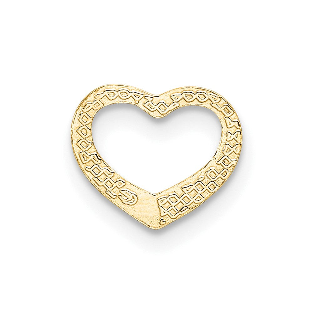 10K Yellow Gold 10K Polished Mini Floating Heart Slide