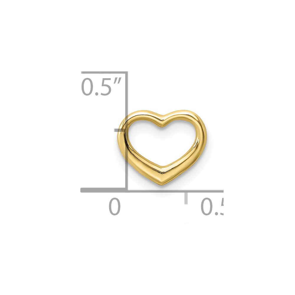 10K Yellow Gold 10K Polished Mini Floating Heart Slide