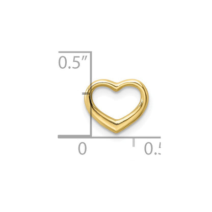 10K Yellow Gold 10K Polished Mini Floating Heart Slide