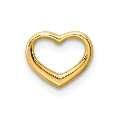 10K Yellow Gold 10K Polished Mini Floating Heart Slide