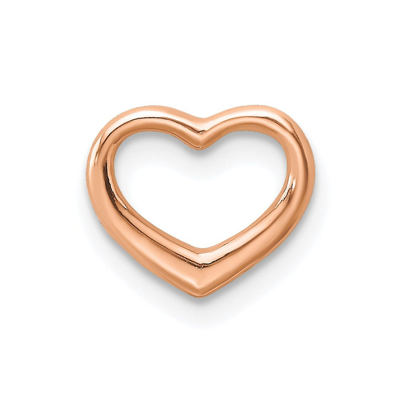 10K Rose Gold 10K Polished Heart Chain Slide