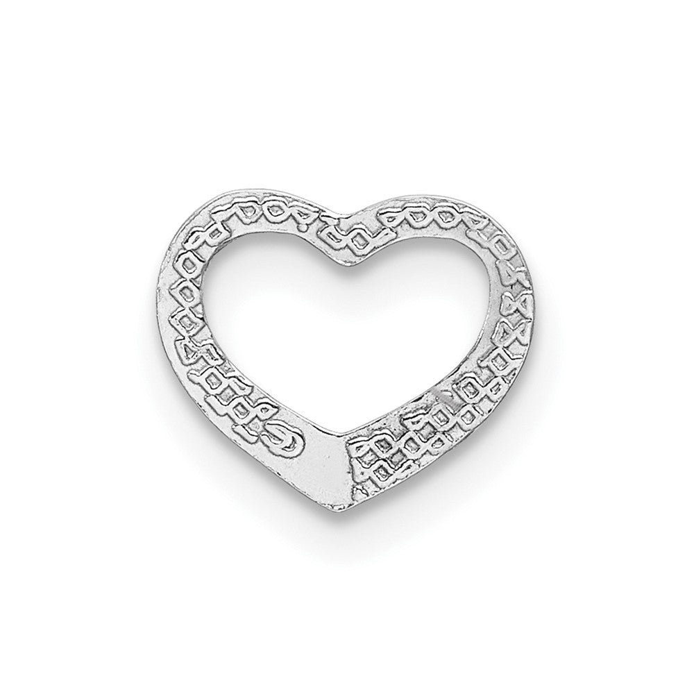 10K White Gold 10K Polished Mini Floating Heart Slide