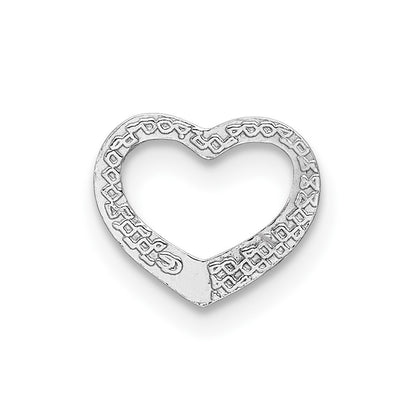 10K White Gold 10K Polished Mini Floating Heart Slide