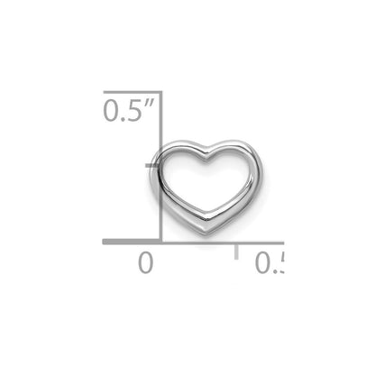 10K White Gold 10K Polished Mini Floating Heart Slide