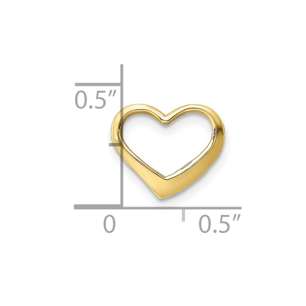 10K Yellow Gold 10K Floating Heart Charm