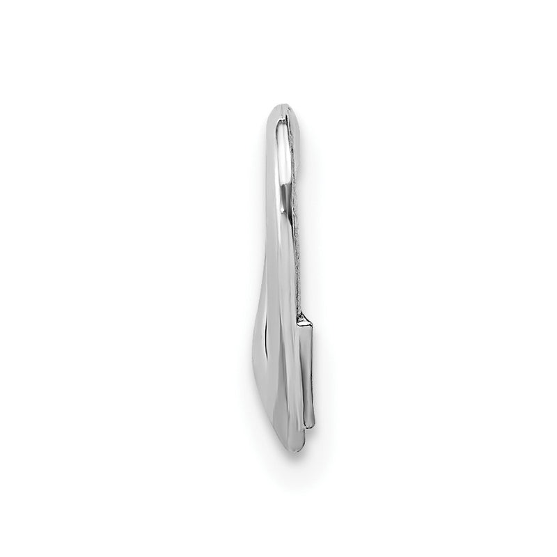 10K White Gold 10K Floating Heart Charm