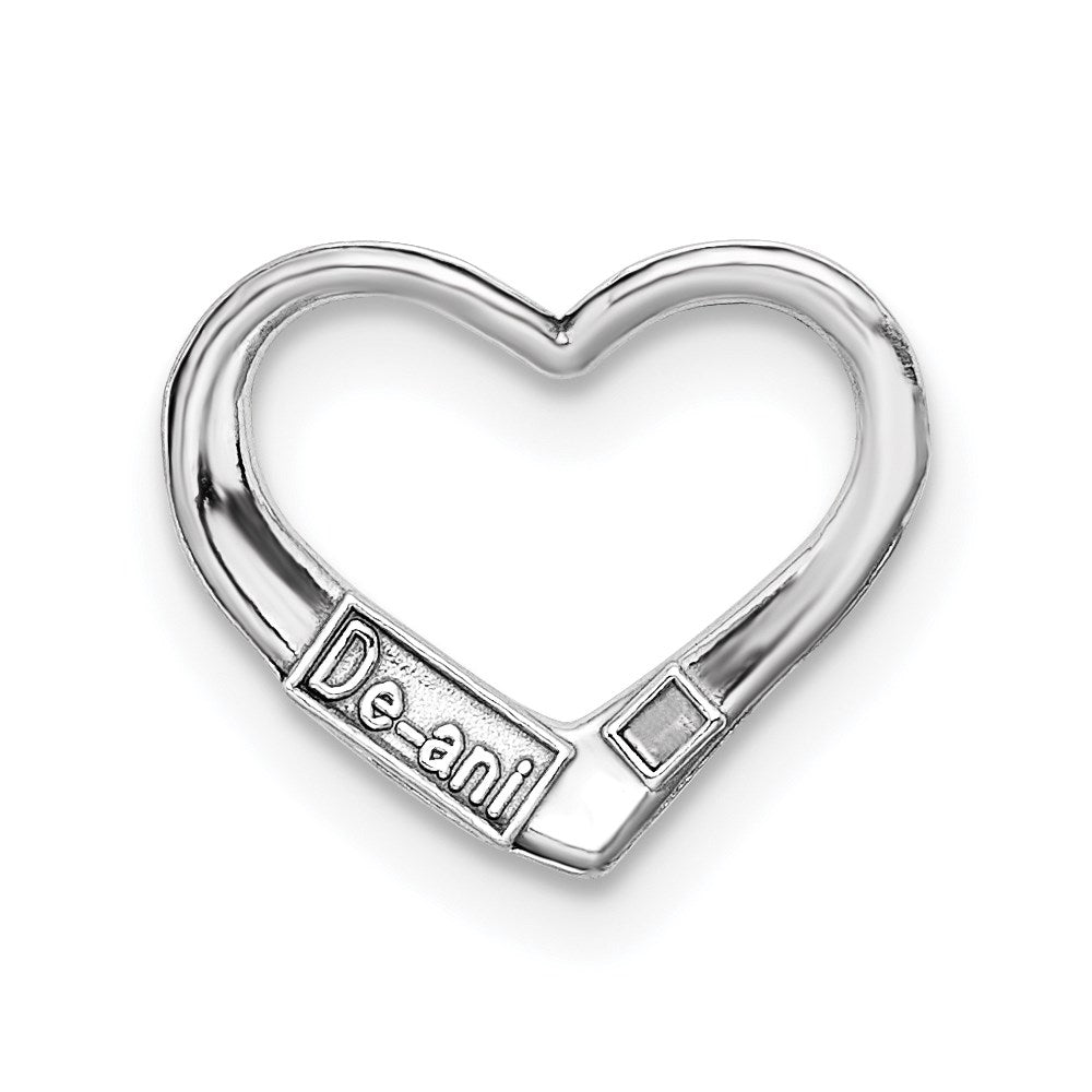 10K White Gold 10K Floating Heart Charm