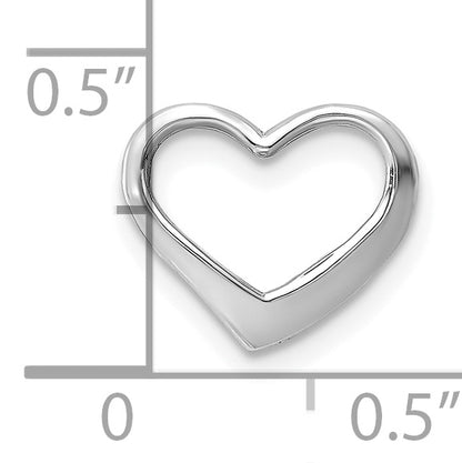 10K White Gold 10K Floating Heart Charm