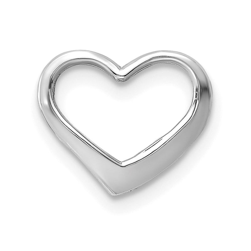 10K White Gold 10K Floating Heart Charm