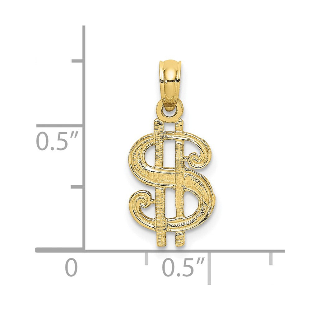 10K Yellow Gold 10K Dollar Sign Charm