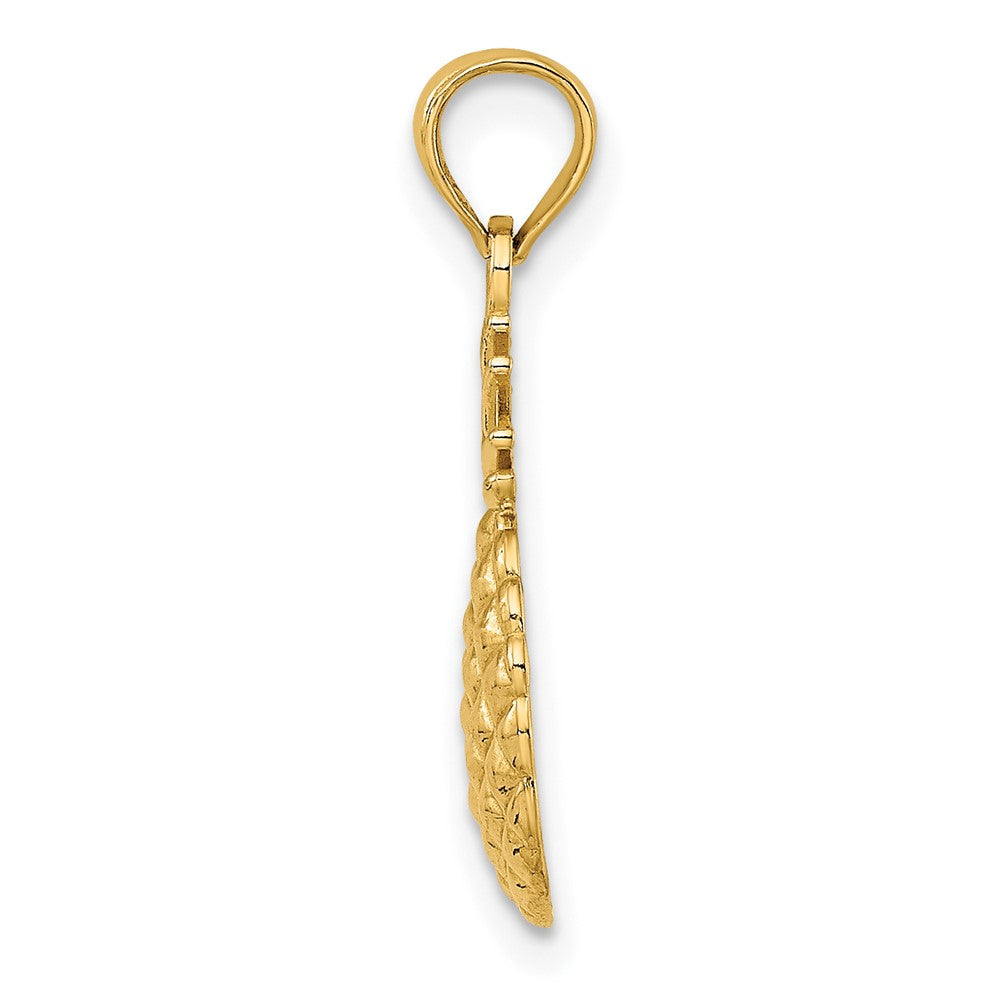 10K Yellow Gold 10K Textured Pineapple Charm