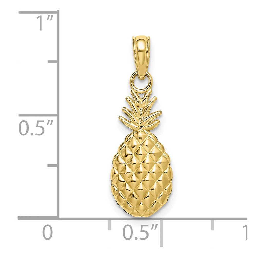 10K Yellow Gold 10K Textured Pineapple Charm