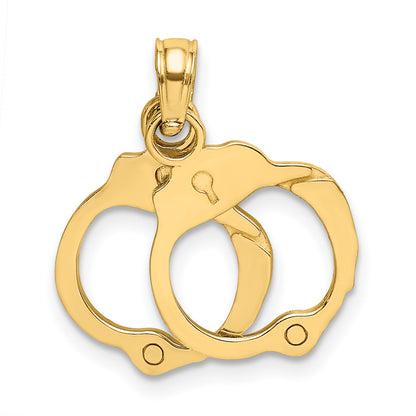 10K Yellow Gold 10K Moveable Handcuffs Charm