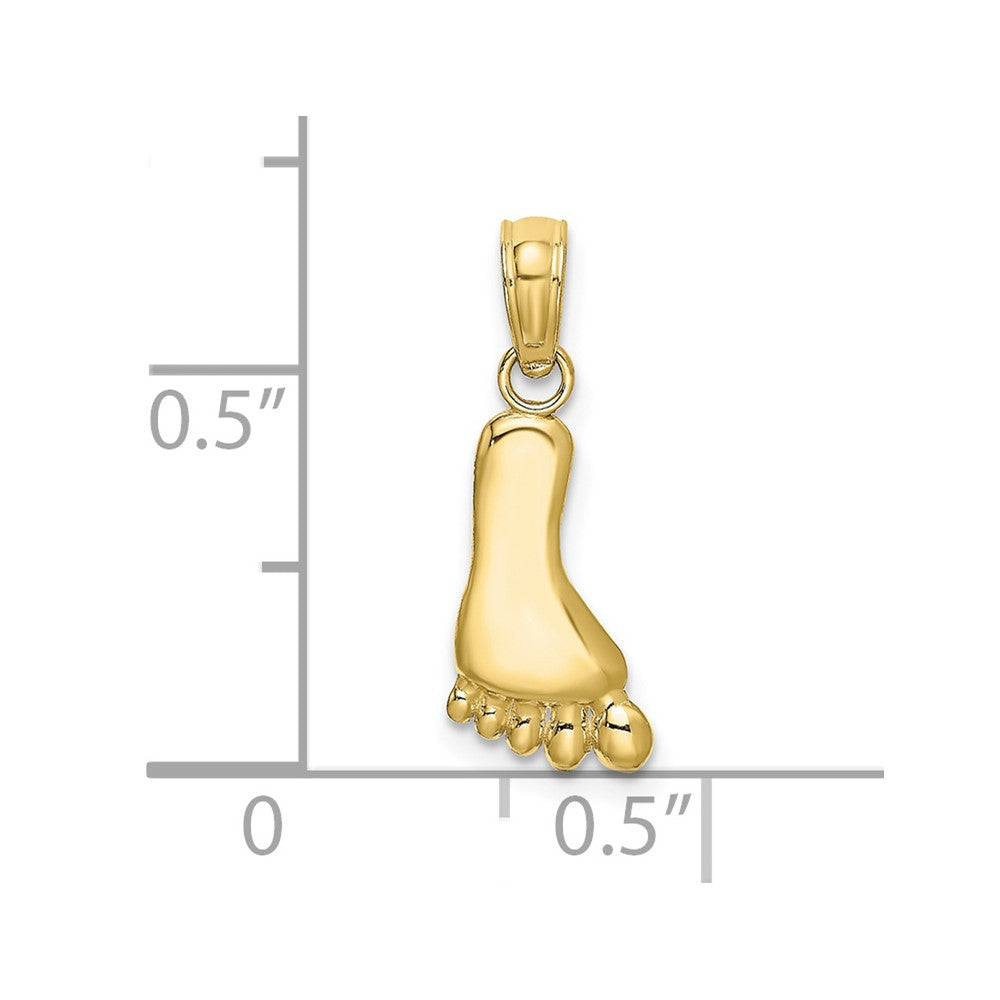10K Yellow Gold 10K Polished Foot Charm