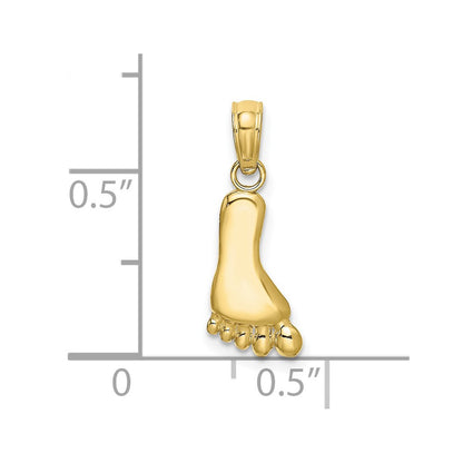 10K Yellow Gold 10K Polished Foot Charm