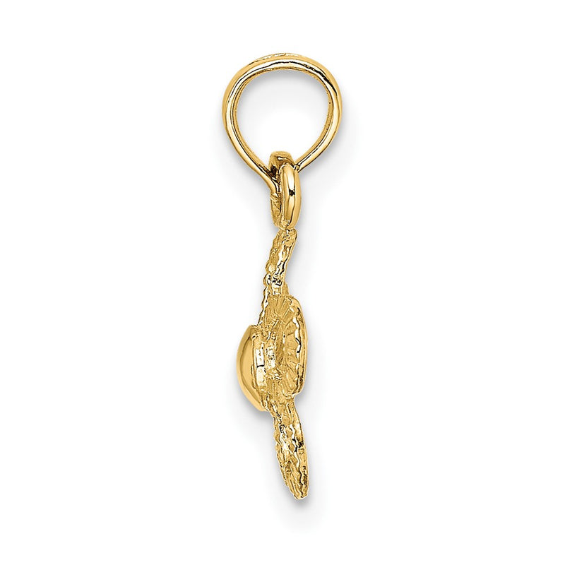 10K Yellow Gold 2-D Mini Daisy Flower Charm